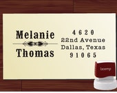 Custom Address Stamp Self Inking, Old Typewriter Return Address Stamp, Family Name Address Stamp (1293) by LoveToCreateStamps
