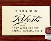 Custom address stamp - self - inking Return Address Rubber Stamp - STYLE 1130- Personalized wedding or christmas gift