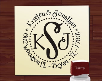 Custom SELF INKING stamp - Return Address Rubber Stamp - style MS5378- Personalized wedding or christmas gift