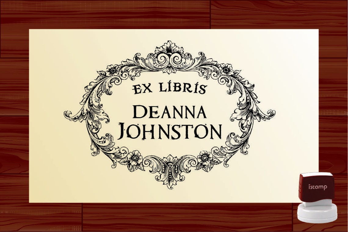 Custom EX LIBRIS Bookplate Stamp Vintage Frame Self Inking | Etsy