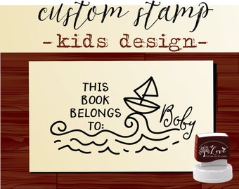 Kids book Custom LIBRARY STAMP Self Inking Book Stamp From the Library of Teacher Stamp Personalized Library School Stamp - Style 1581