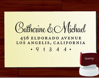 Custom Address Stamp Personalized return address label for wedding or christmas gift - style1280R