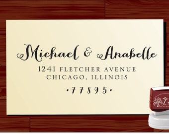 Custom  Return Address Stamp  - SELF INKING  - style 1280F-  personalized wedding or christmas gift