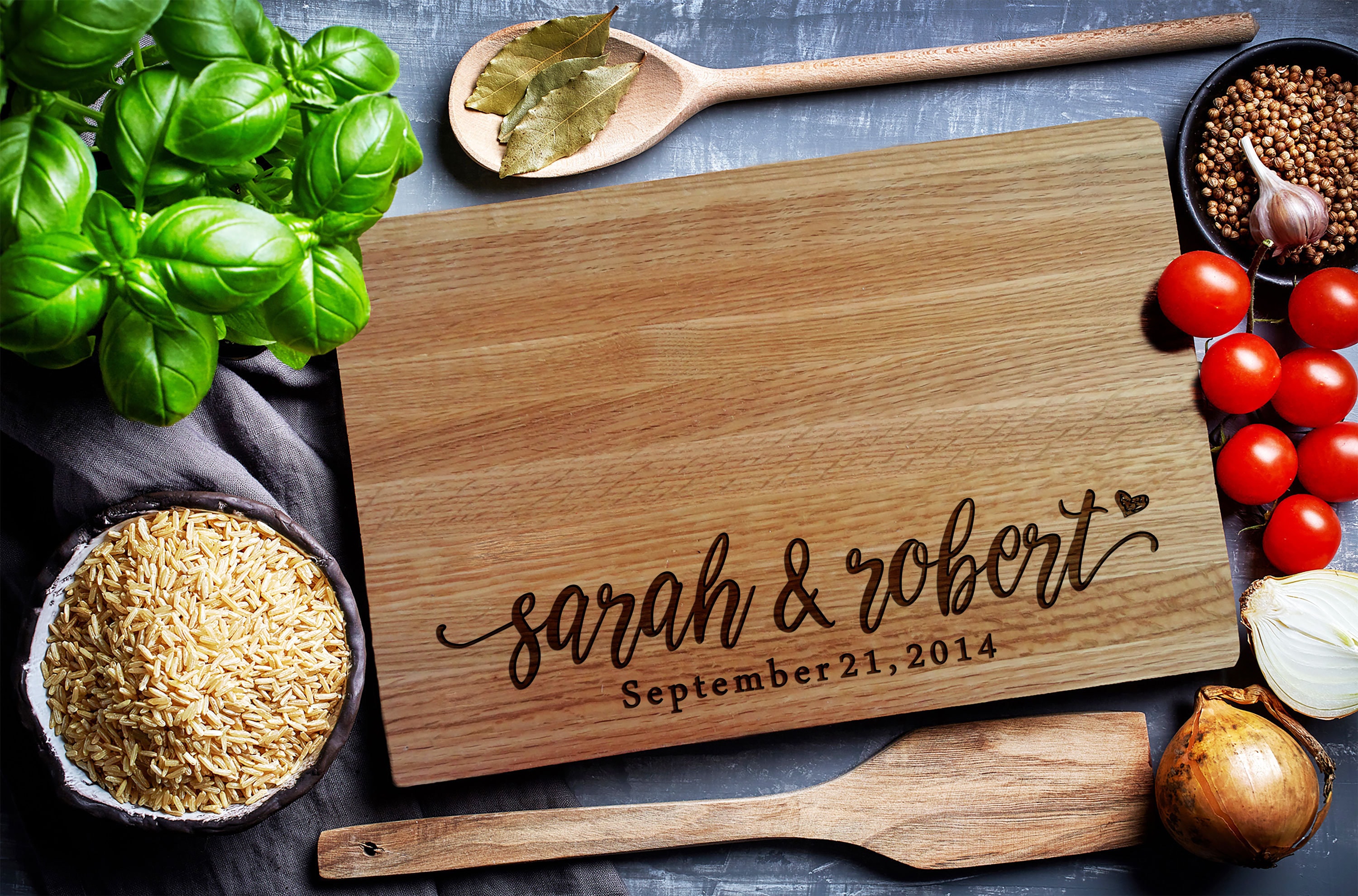 Custom Cutting Board, Personalized Cutting Board, Wedding Gift, Housew –  SayaBell Stamps