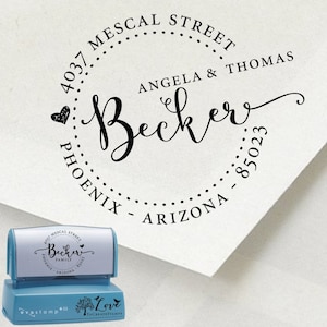 Modern Address Stamp / Calligraphy Script Address Stamp / Returning Address Stamp / Return to Stamp / Wedding Address Stamp 1162D image 1