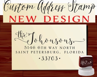 Custom ADDRESS STAMP  - Personalized Self Inking stamp - Style 1159D