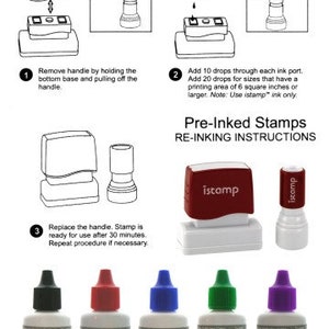 Custom Personalized round SELF INKING Return Address Rubber Stamp style 9013M cute wedding or christmas gift image 4