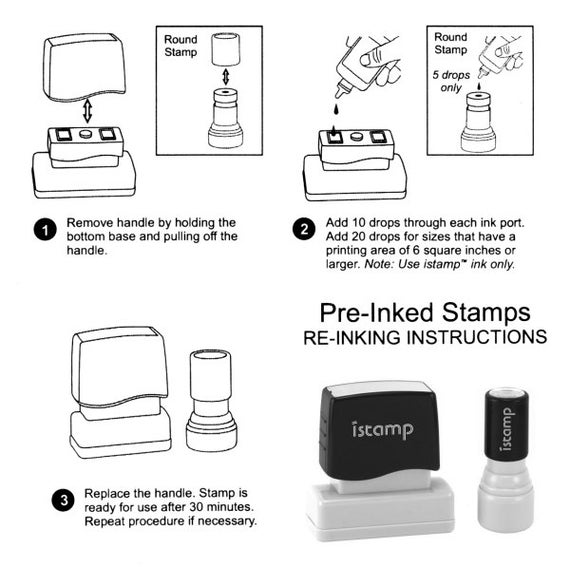 Border Self-Inking Square Personalized Name And Address Stamper