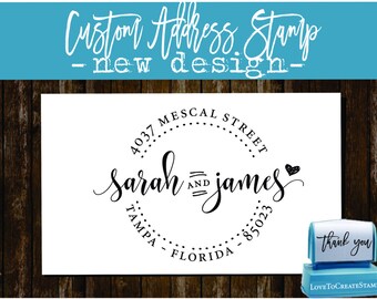 Custom  Address Stamp - Custom Calligraphy Stamp - Handwriting Script - Personalized SELF INKING Wedding Stationery Stamper - (1162S)