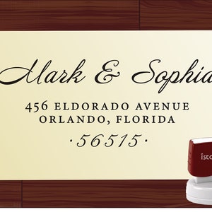 Custom Address Rubber Stamp SELF INKING Stamp Style 1280K Personalized Wedding Stamper image 1