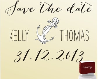 SAVE THE DATE  Self- Inking  Stamp - style 6053- custom wedding stationary