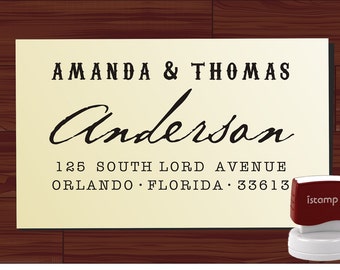 Legacy Calligraphy Script Custom Rubber Stamp Personalized | Etsy