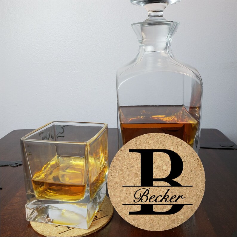 Cocktail Glass Cork Coasters Logo Cork Coasters Gift Set for Etsy