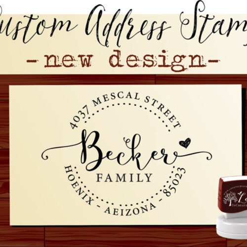 Return Address Stamp Calligraphy Address Stamp Personalized - Etsy