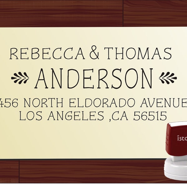 Custom  Return Address Stamp  - SELF INKING  - style 1115-  personalized wedding or christmas gift