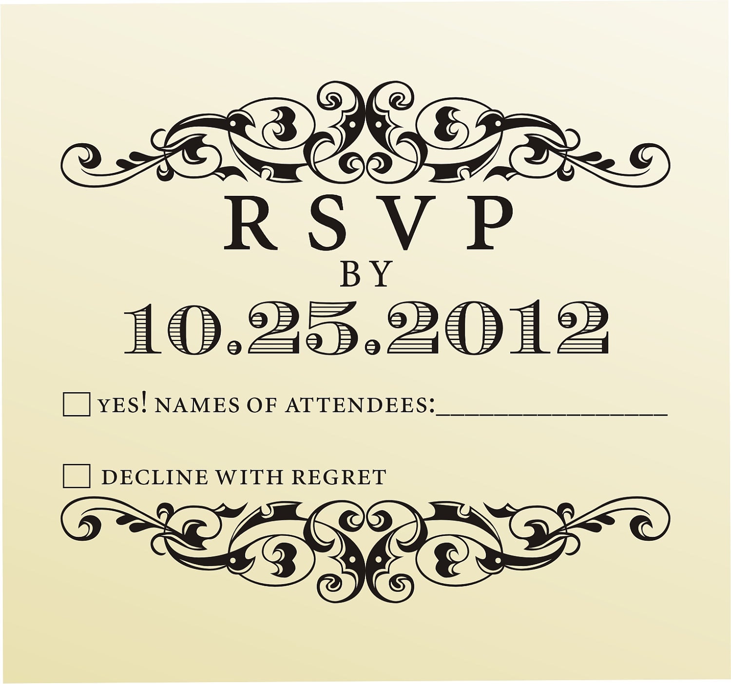 RSVP rubber stamp for custom DIY wedding invitations style Etsy