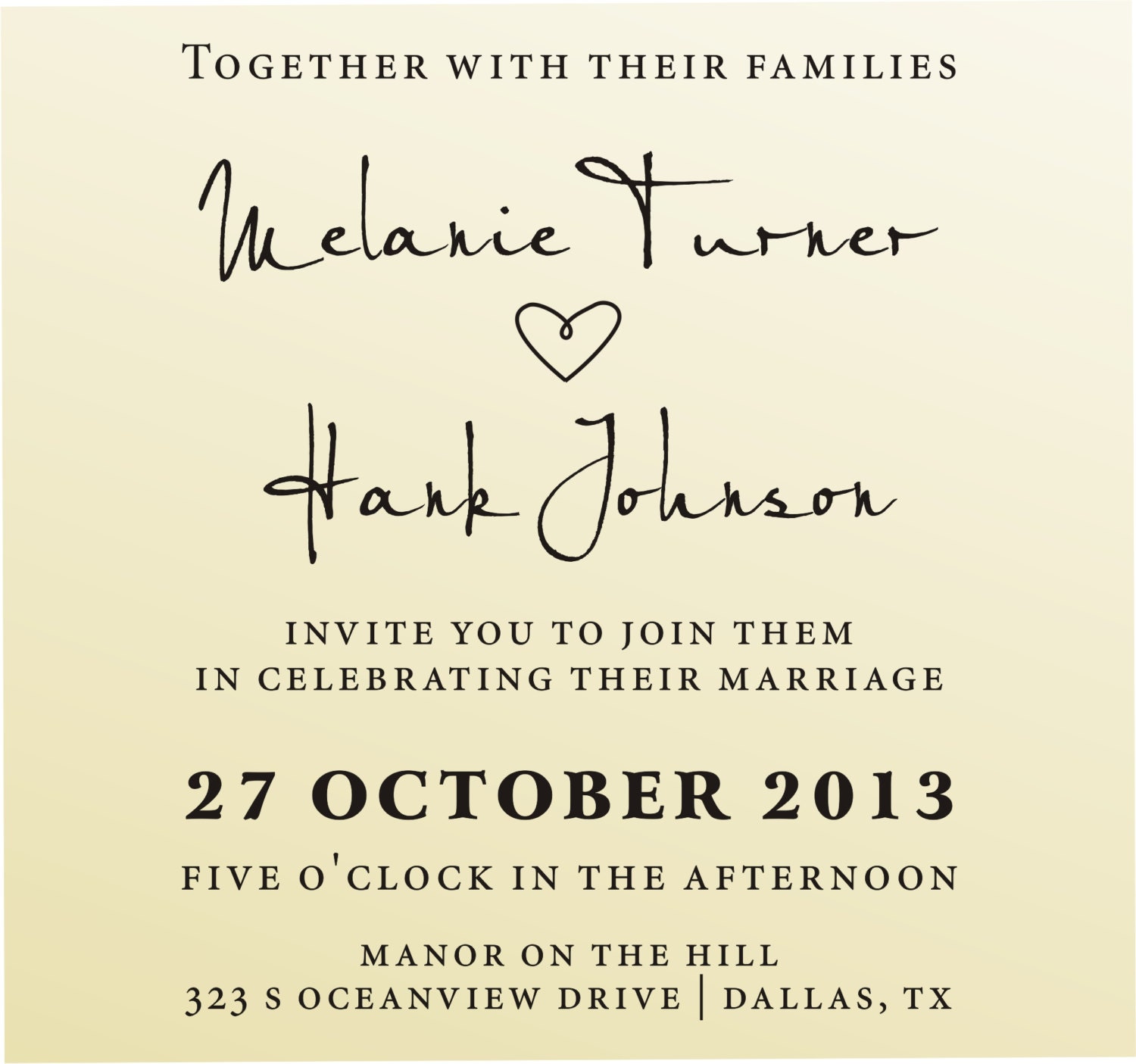 DIY Wedding invitation vintage design typewriter font rubber Etsy