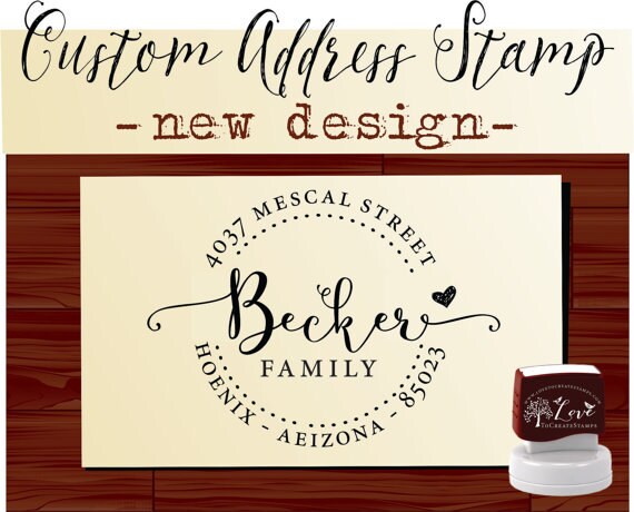 RETURN ADDRESS STAMP - Personalized Self Inking Wedding Stationery St…