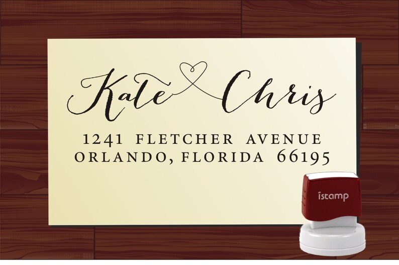 Wedding Invitation Custom Stamp Return Address Label Colored - Etsy