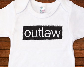 Outlaw One Piece Bodysuit - Funny Baby Gift