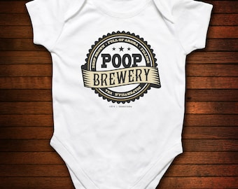 Poop Brewery - One Piece Bodysuit - Funny Baby Gift