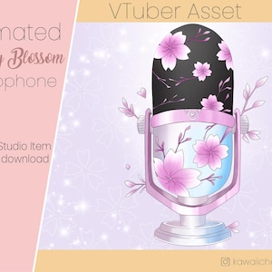 Animated Sakura VTuber Object – Cherry Blossom Stream Asset | Cute Kawaii Overlay Decoration for Twitch & YouTube | Pink Animated PNG/WebM