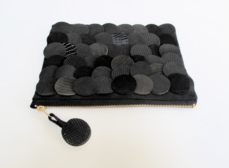 geometric leather bag with black scales image 4