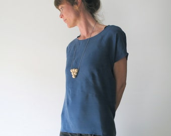 geometric shirt in bluegrey - tunic