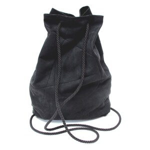 geometric backpack, vegan suede, charcoal image 2