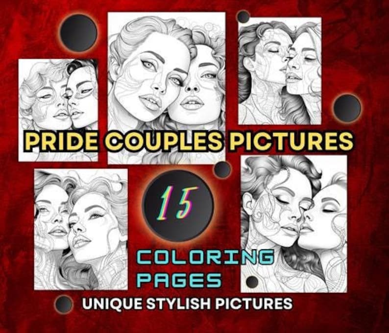 Pride Lesbian Couples Coloring Pages Pride 2026: Abstract Art ...