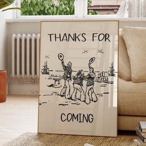 Vintage Sailor Print: Thanks For Coming, Trendy Wall Art (Digital Download)
