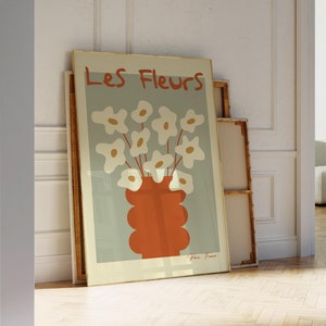 Abstract Flower Print Digital Download Colorful Art Print Minimalist Wall Decor Boho Wall Art Printable Trendy Prints Floral Decor