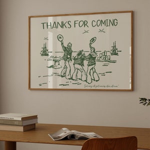 Vintage Sailor Print: Thanks For Coming, Trendy Art (Digital Download)