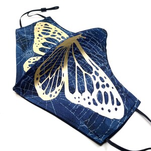 BUTTERFLY in SPIDER WEBS Cotton Washable Face Mask