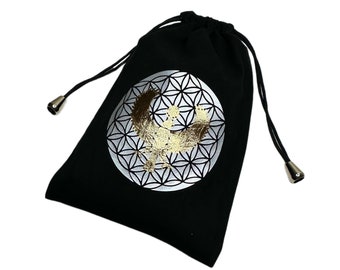 RA SUN GOD Seed of Life on Black Velvet sunglasses tarot crystal bag