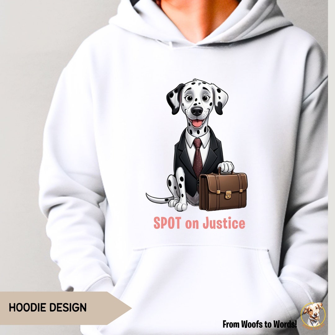Funny Dalmatian Lawyer Cartoon Printable Cute Attorney Dog Art Digital ...
