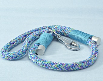 Handmade Braided Paracord Dog Leash: Turquoise Pastel Pet Supply