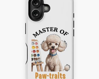 Poodle Artist Cartoon: Funny Dog Lover Gift, Wall Art (Digital Download)