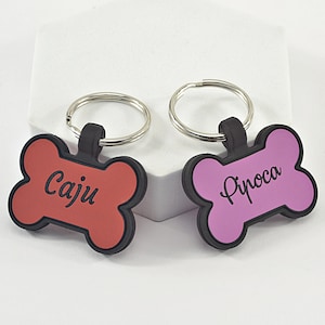 Personalized Pet ID Tag: Custom Engraved Silicone Dog Cat Tag
