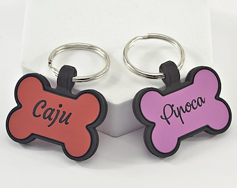 Personalized Pet ID Tag: Custom Engraved Silicone Dog Cat Tag