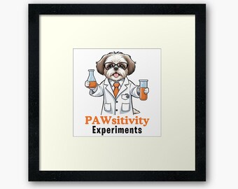 Shih Tzu Scientist Art: Cute Funny Dog Cartoon Clipart, Printable Puppy Design for Apparel Socks Books Crafts