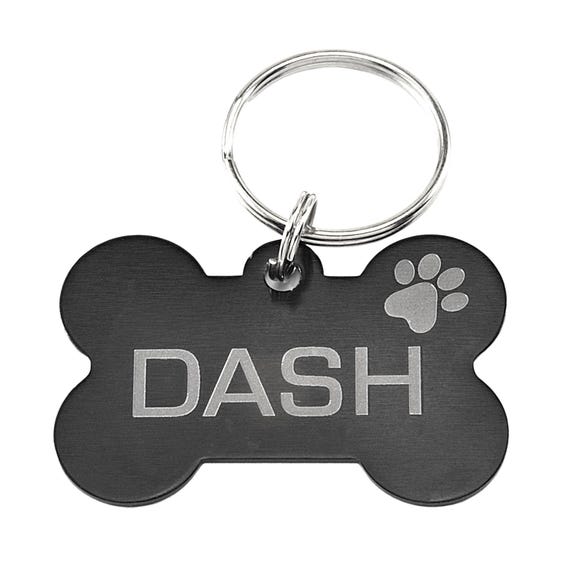 Personalized Puppy ID Tag: Engraved Bone Pet Tag, Dog Mom Gift