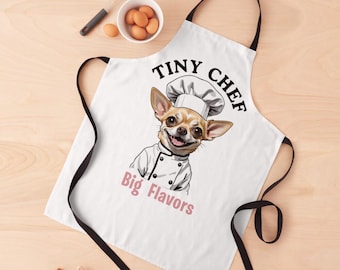 Funny Chihuahua Chef Art: Cartoon Dog Kitchen Print (Digital Download)