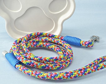 Colorful Braided Paracord Dog Leash – Durable Nylon Pet Accessory for Puppy or Adult Dog