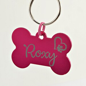 Pet Owner Dog Bone Tag Pet Collar Safety Tag Dog Mom Gift Dog Dad Gift Puppy Name Tag Personalized Pet Tag Colorful Engraved Dog ID Tag Gift
