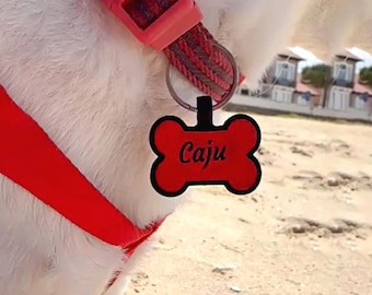 Custom Silicone Pet ID Tag: Engraved Waterproof Dog Cat Name Tag