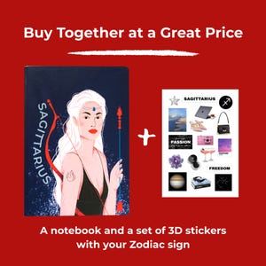 Cuaderno del zodiaco Sagitario, regalo perfecto para los amantes de la astrología, diario del zodiaco personalizado para el cumpleaños de Sagitario, diario espiritual para ella