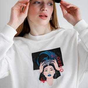 Zodiac Sweatshirt Scorpio Spiritual Sweater for Scorpio Birthday Available Sweatshirts with all the Signs of the Zodiac Crewneck Sweatshirt