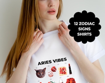 Aries Zodiac T-Shirt, Astrology Horoscope Tee, Aries Shirt, Zodiac Graphic Tee