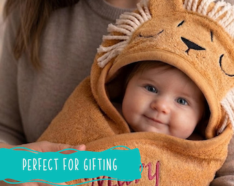 Toalla de baño con capucha personalizada para niños, toalla de felpa con orejas de animales para recién nacidos.